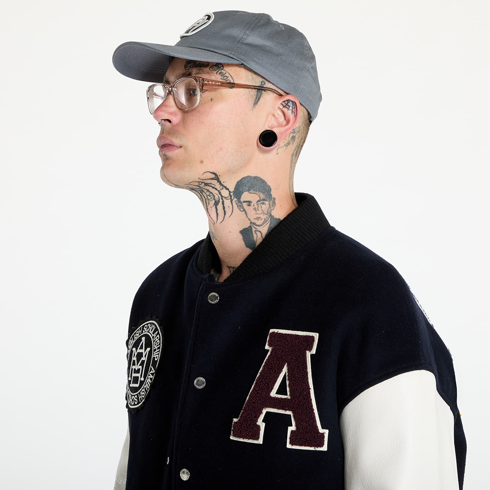 Kurtki Ambush Stadium Jacket UNISEX Navy/ Russet Brown