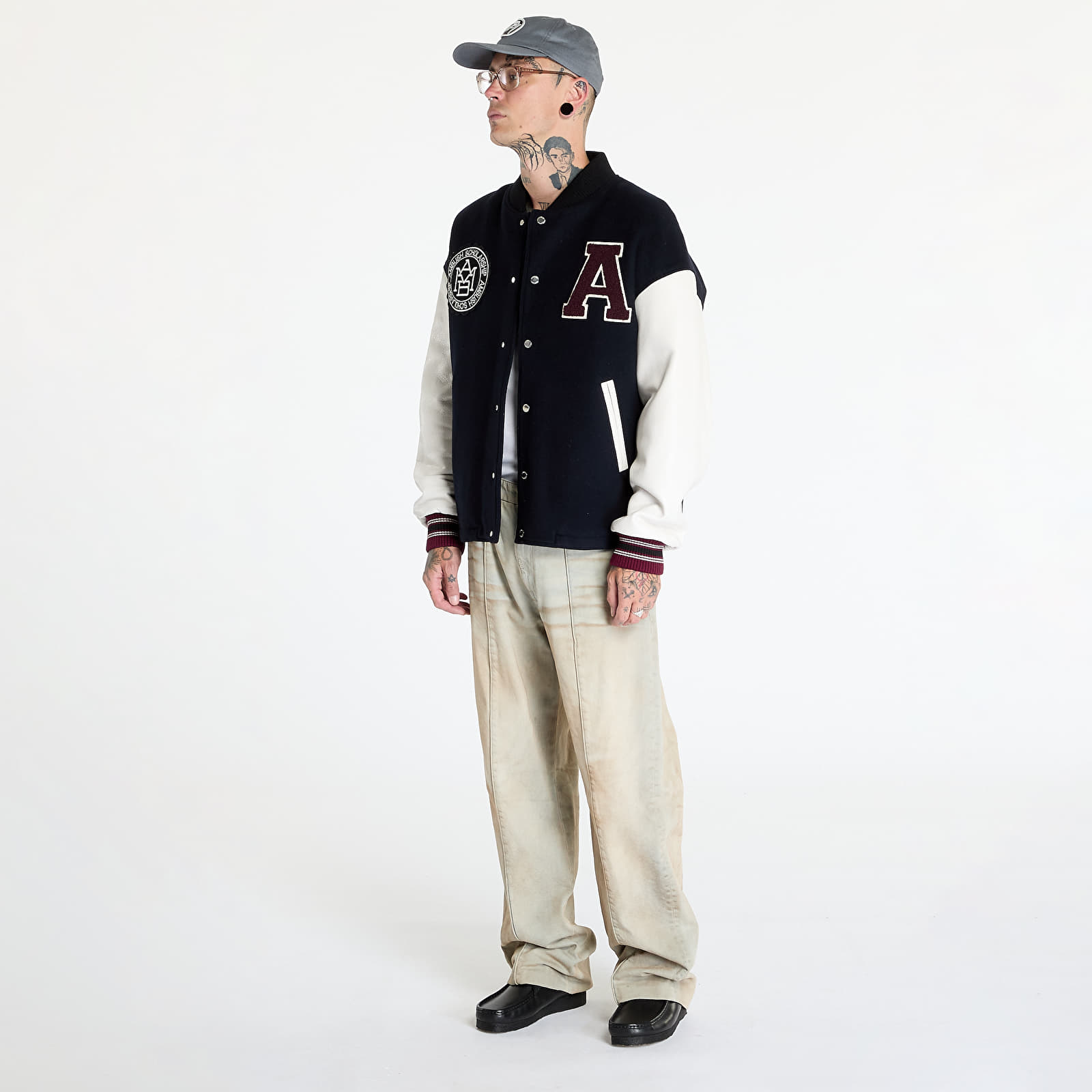 Kurtki Ambush Stadium Jacket UNISEX Navy/ Russet Brown