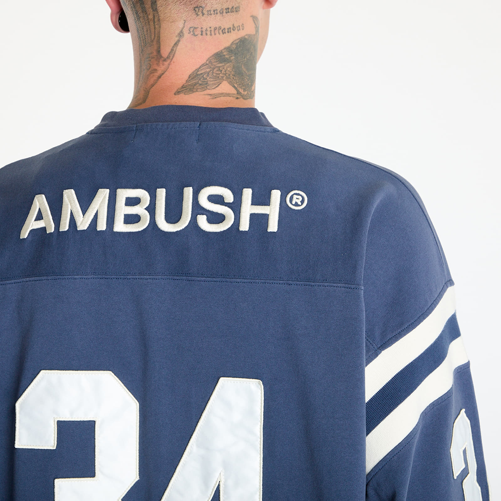 Tricouri  Ambush Football L-S T-Shirt UNISEX Insignia Blue/ Tofu