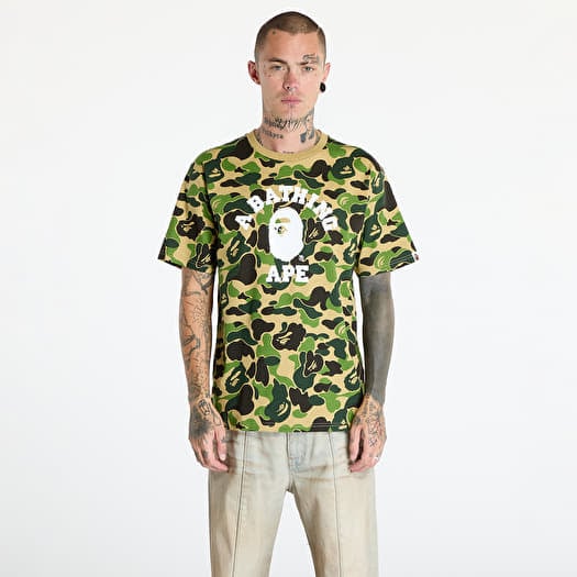 T-shirt A BATHING APE Abc Camo College Tee Green