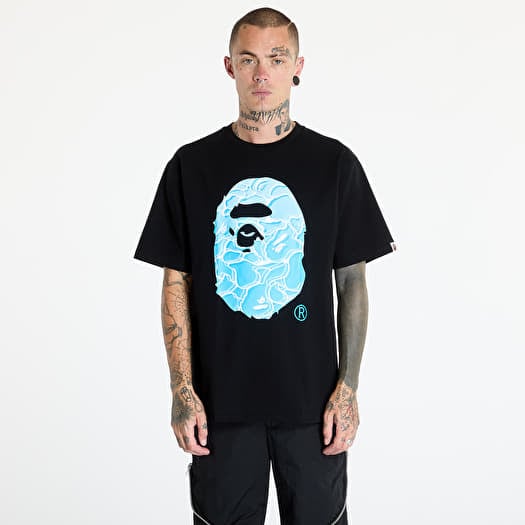 T-shirt A BATHING APE Abc Sea Surface Camo Ape Head Tee Black