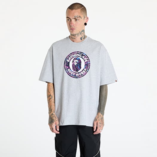 T-shirt A BATHING APE Marbling Camo Busy Works Relaxed Fit Tee Gray