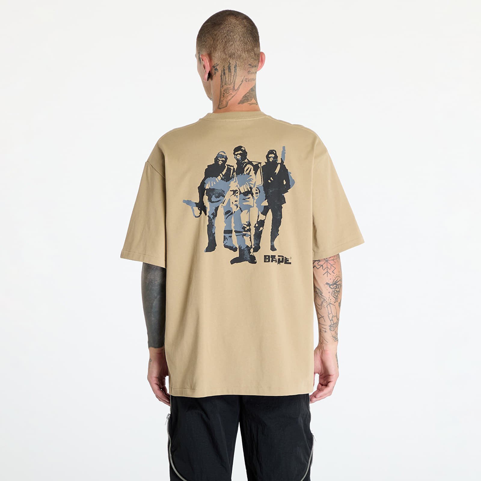 Trička A BATHING APE Bape Army Relaxed Fit Tee Beige