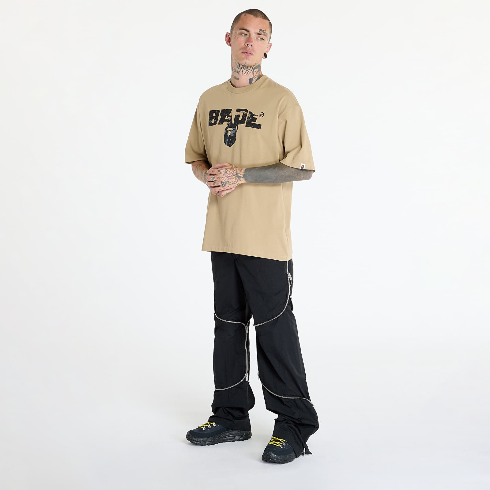 Trička A BATHING APE Bape Army Relaxed Fit Tee Beige