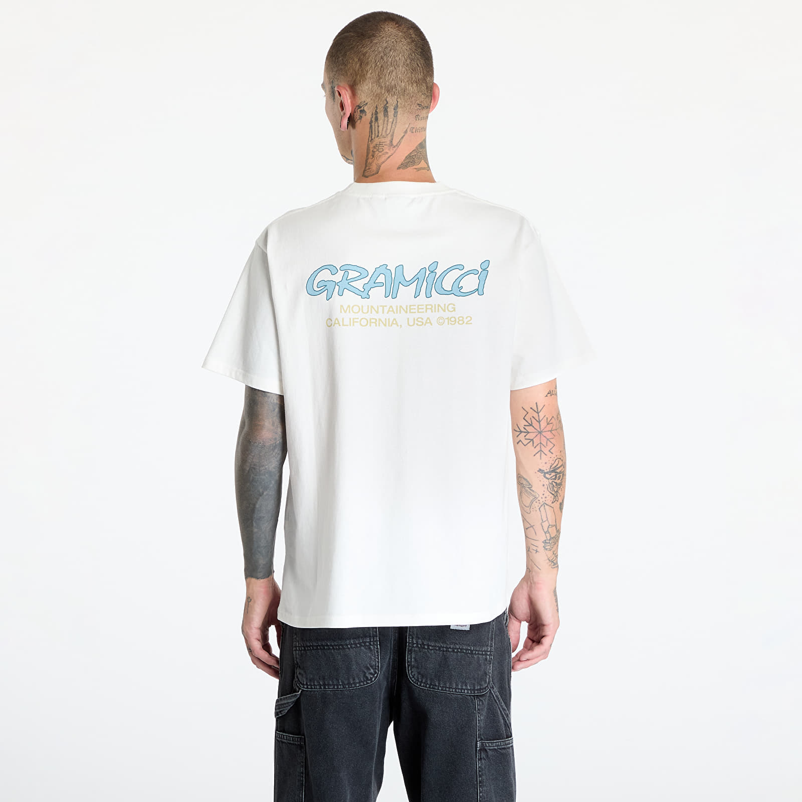 Magliette Gramicci Mountaineering Tee White/ Blue