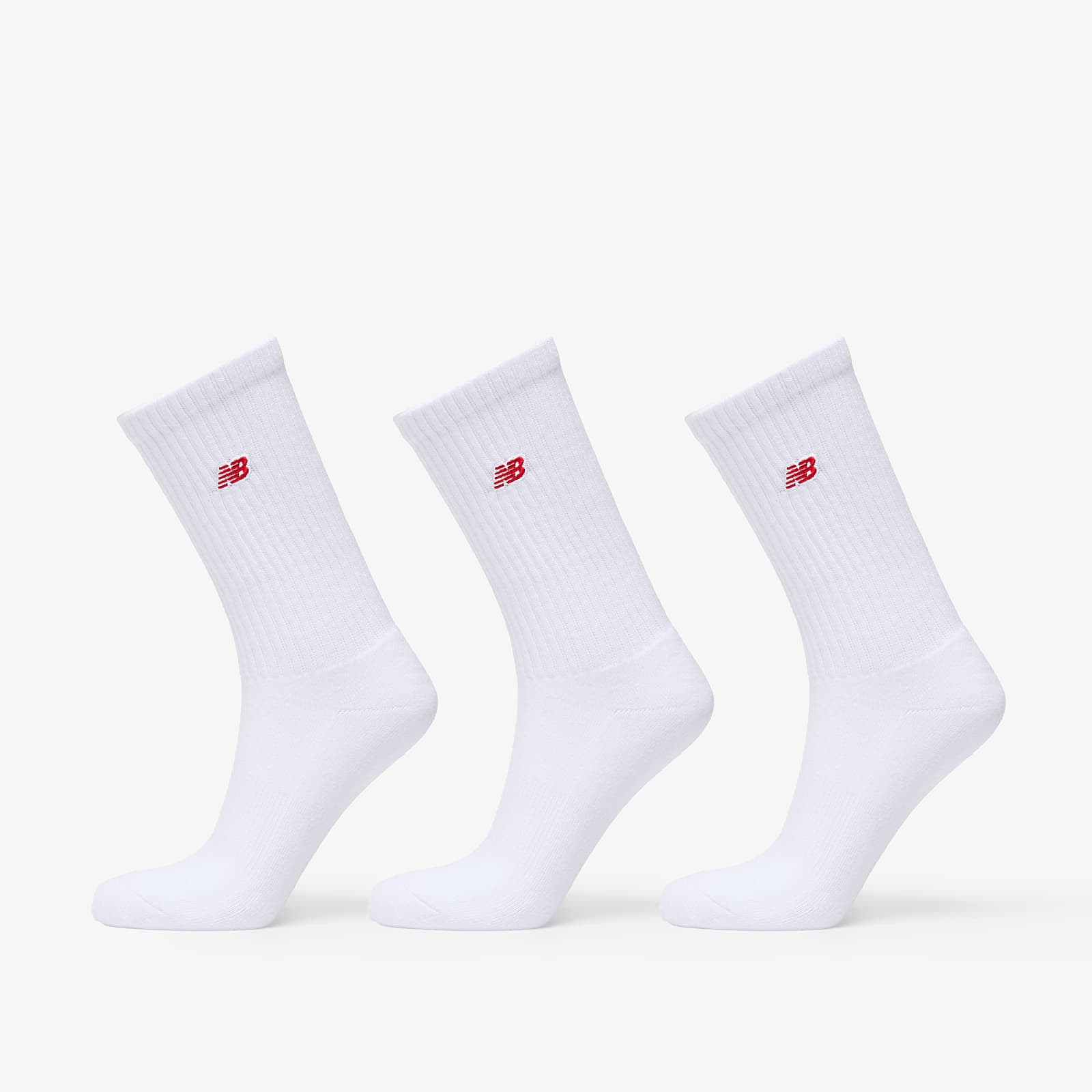 Ponožky New Balance Nb Patch Logo Crew Socks 3-Pack White M