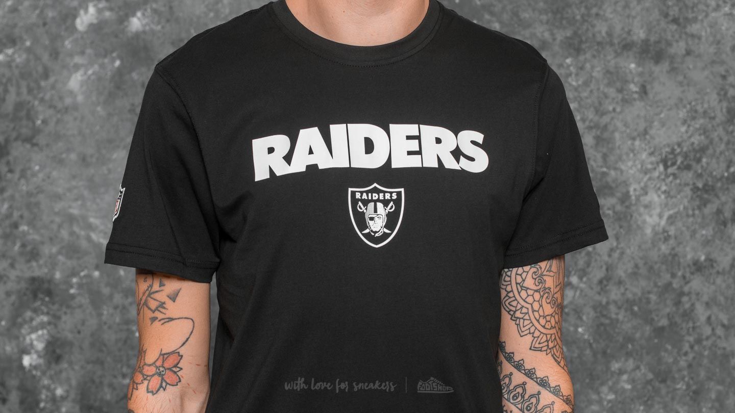 Marškinėliai New Era Team Apparel Oakland Raiders Tee Black