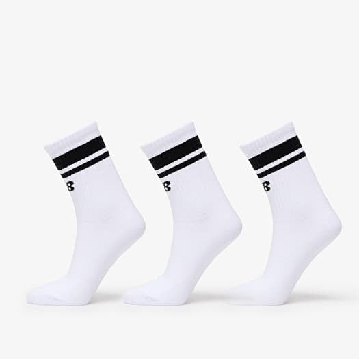 Socks New Balance Essentials Line Midcalf 3 Pack White Black Footshop