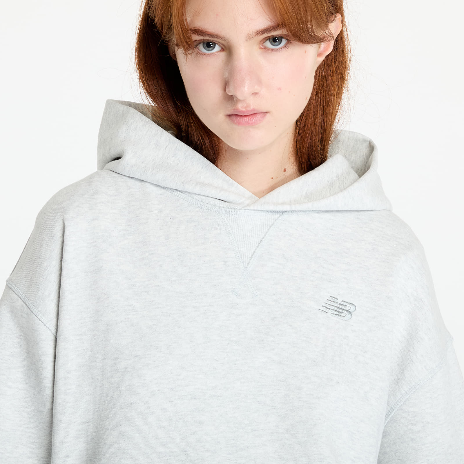 Bluzy z kapturem New Balance Athletics French Terry Hoodie Ash Heather