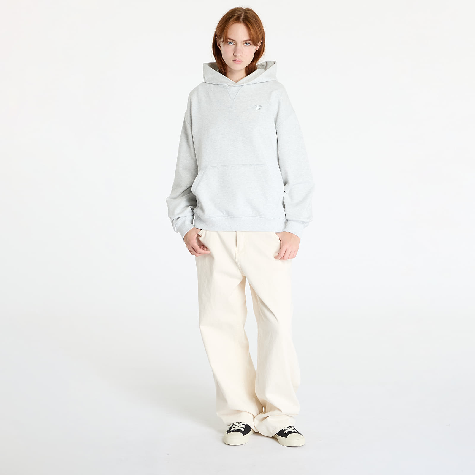 Bluzy z kapturem New Balance Athletics French Terry Hoodie Ash Heather