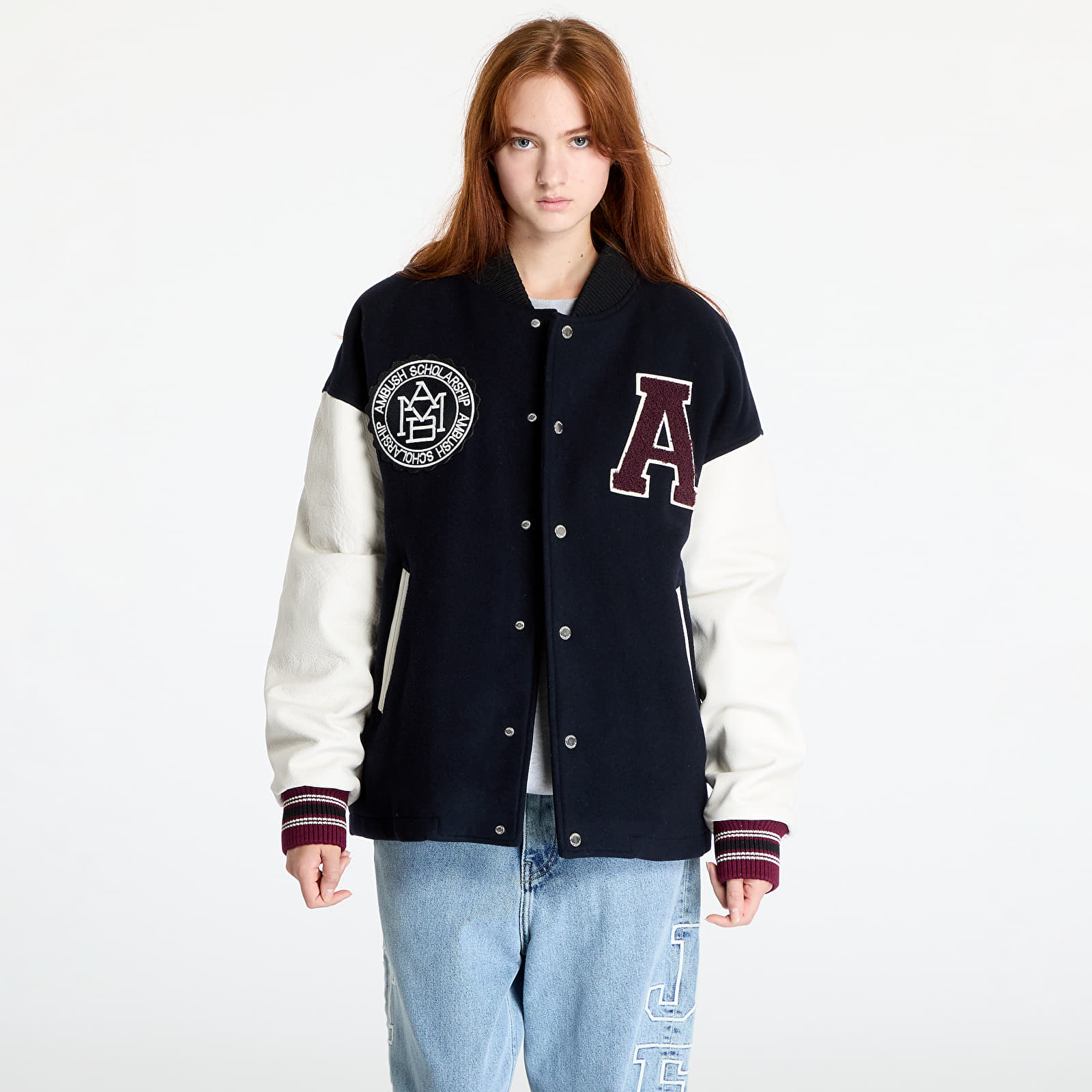 Kurtki Ambush Stadium Jacket UNISEX Navy/ Russet Brown