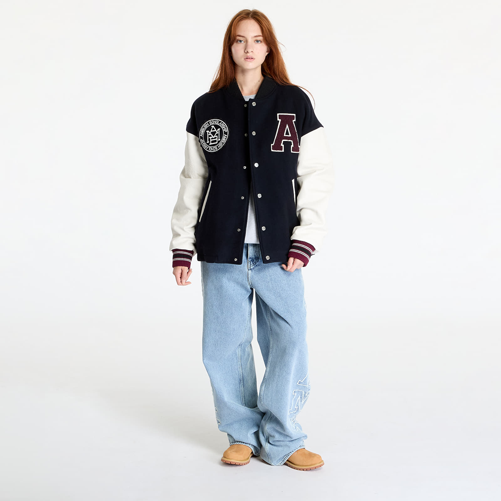 Kurtki Ambush Stadium Jacket UNISEX Navy/ Russet Brown