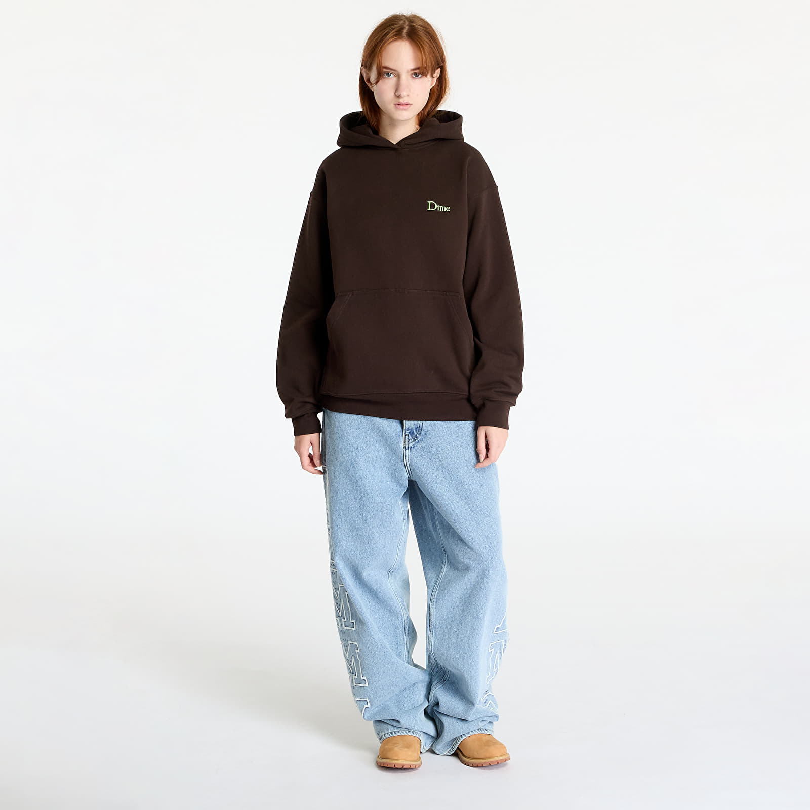 Felpe Dime Classic Small Logo Hoodie UNISEX Deep Brown