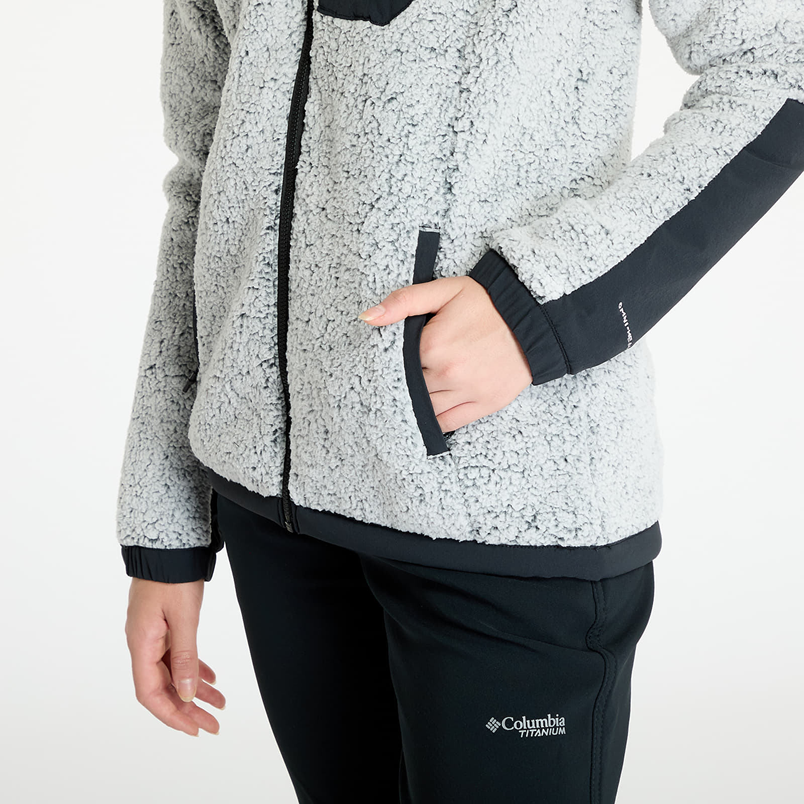 Women's hoodies Columbia Arctic Crest™ Sherpa Full Zip Fleece Jacket White/ Black