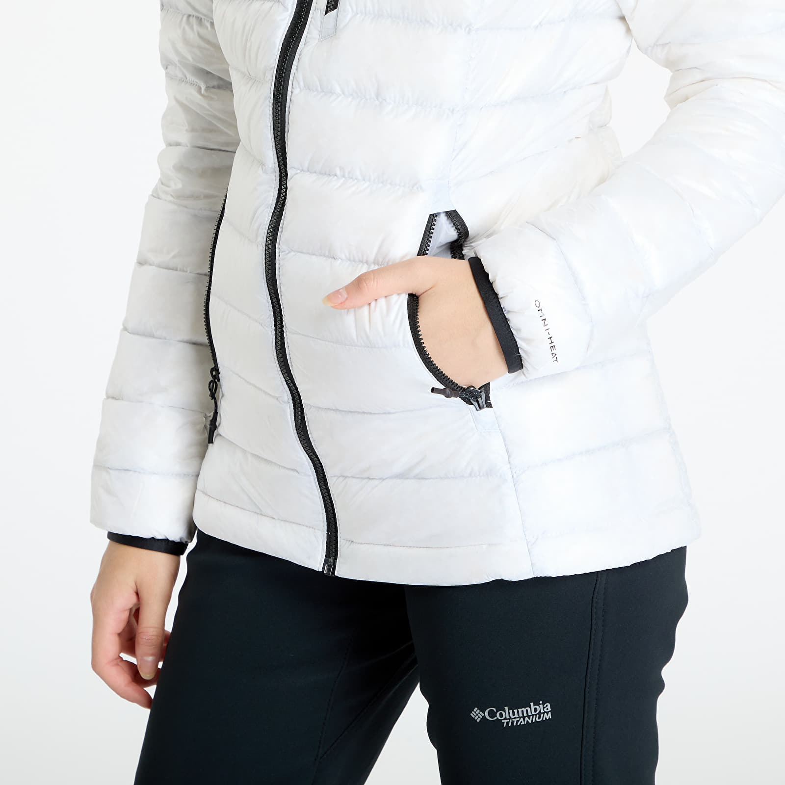 Női kabátok Columbia Arctic Crest™ Down Hooded Jacket White