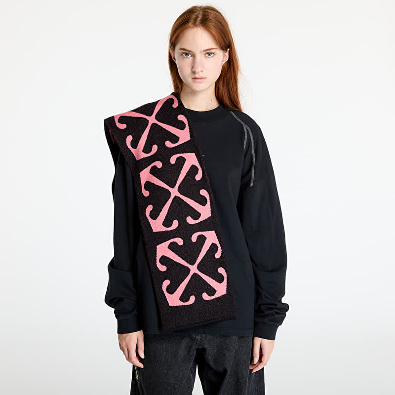 Off-White Kids Arrow Diag Scarf Black/ Pink