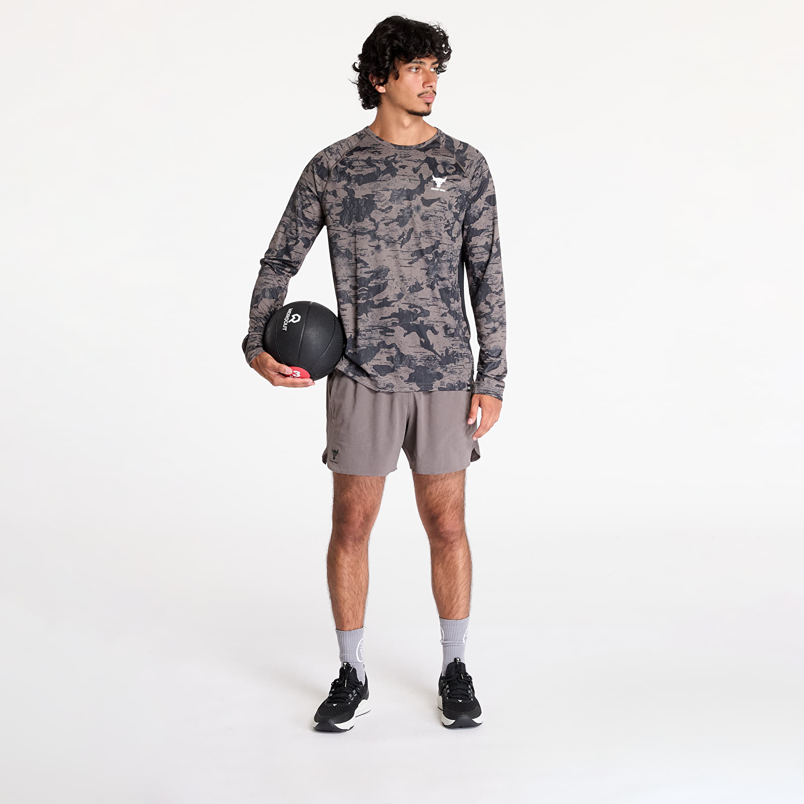 Pantaloncini Under Armour Project Rock Camp Short Fresh Clay/ Black