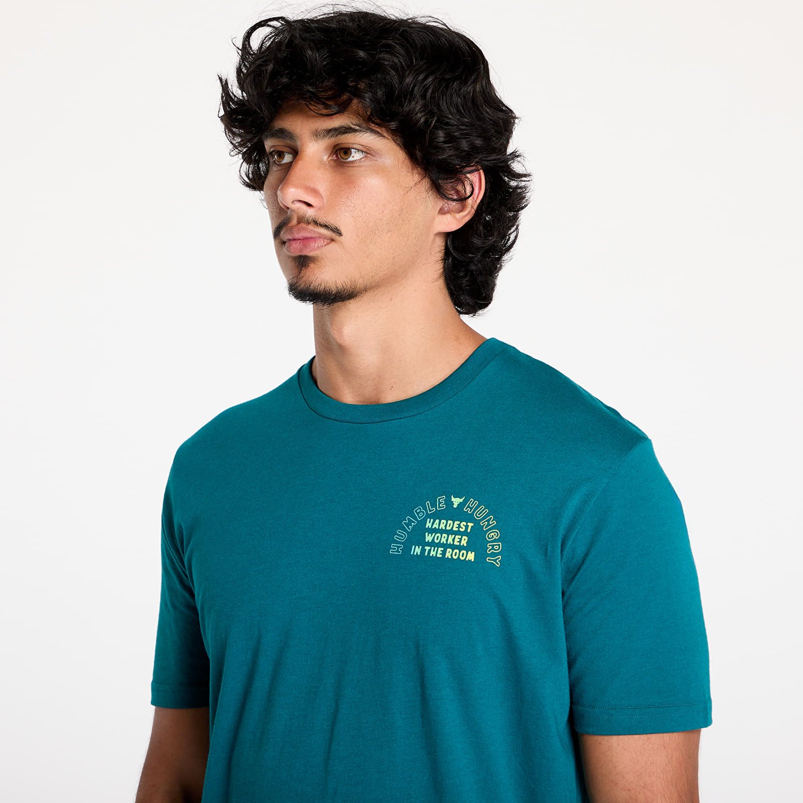 Koszulki Under Armour Project Rock H&H Graphic Short Sleeve T-Shirt Hydro Teal/ Radial Turquoise/ High-Vis Yellow