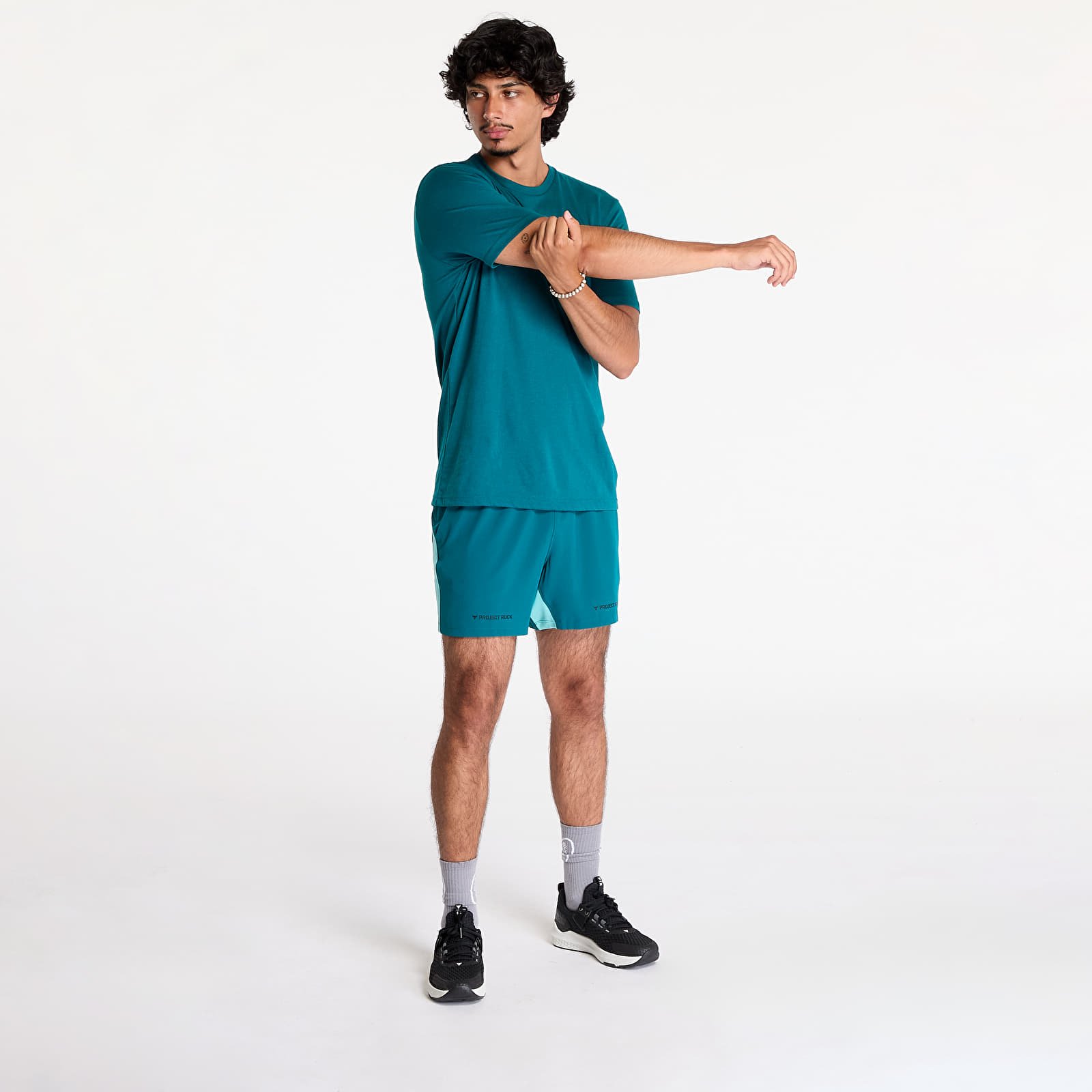 Shorts Under Armour Project Rock Ultimate 5" Training Short Hydro Teal/ Radial Turquoise/ Black