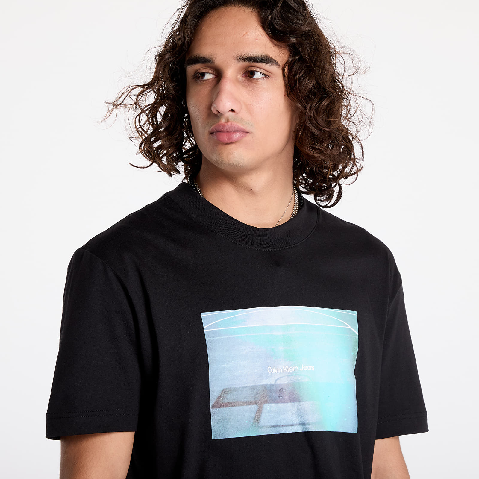 T-shirts Calvin Klein Jeans Basketball Court Graphic Tee Black