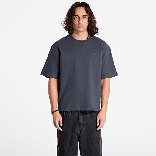 Póló Calvin Klein Jeans Slub Rib Tee Ebony