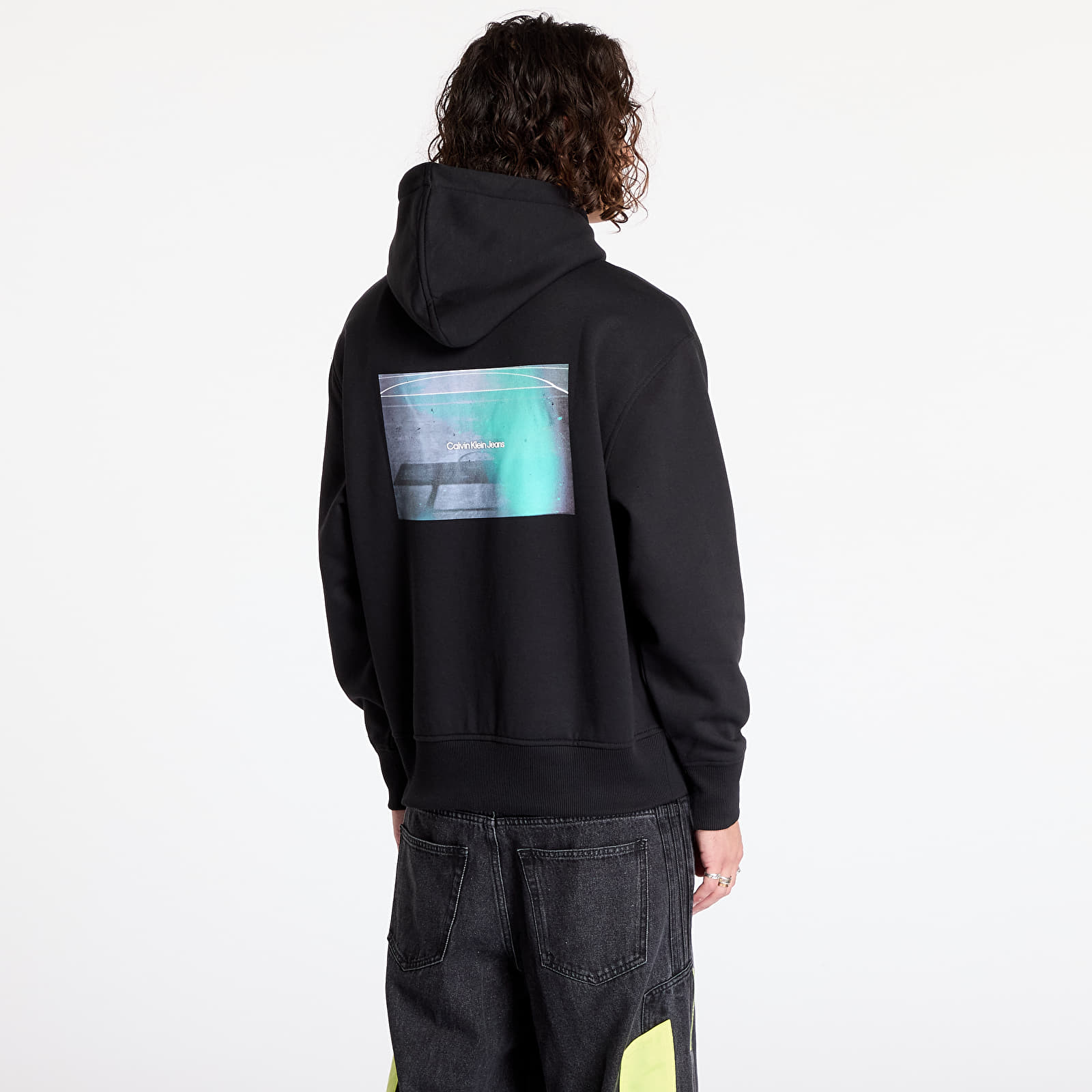 Bluzy Calvin Klein Jeans Basketball Court Graphic Tee Black