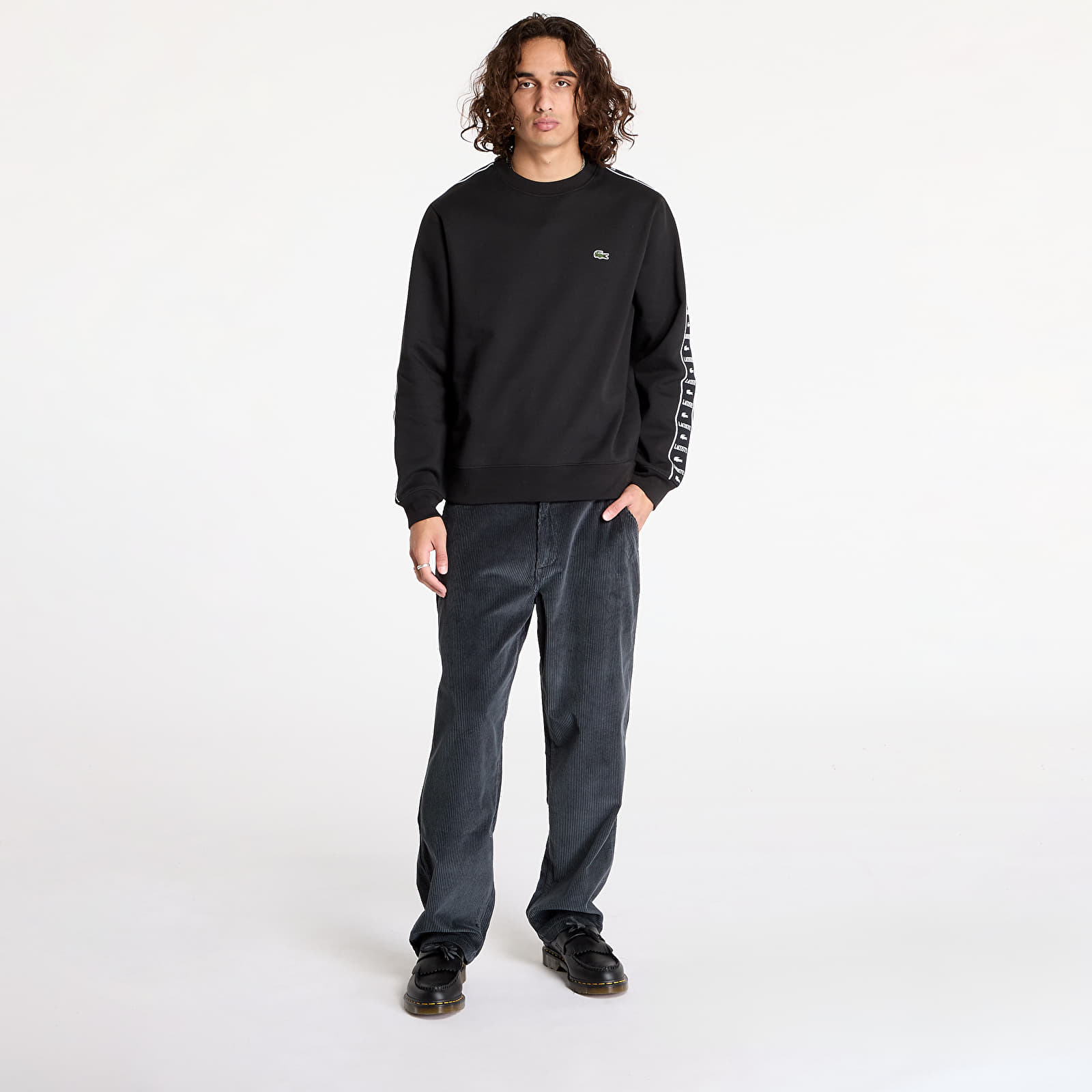 Pánské mikiny LACOSTE Sweatshirt Black