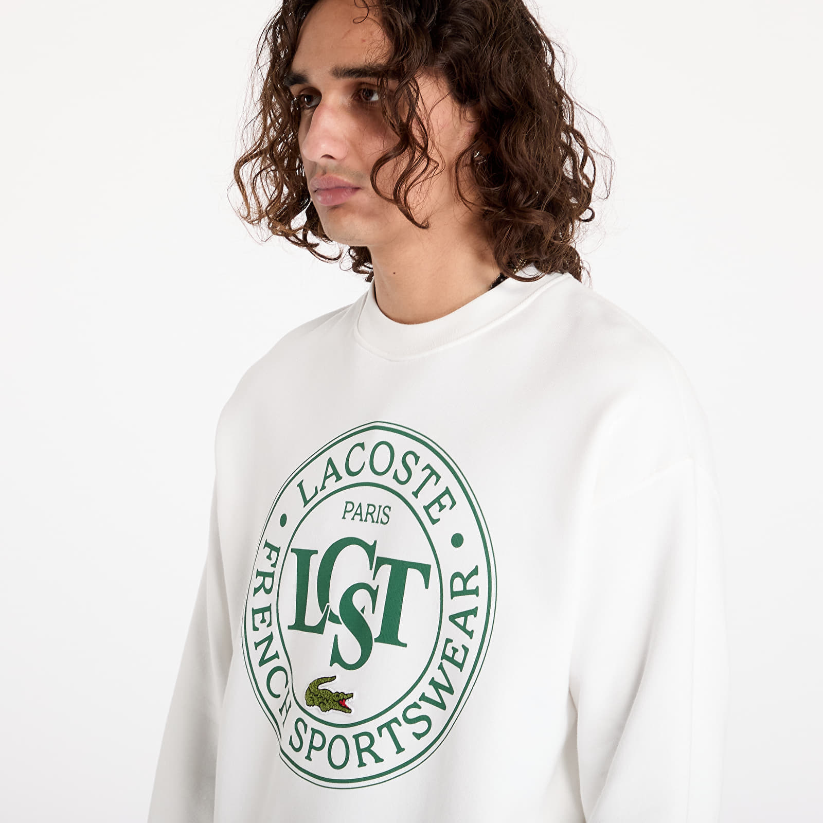 Hanorac LACOSTE Sweatshirt Flour - 1 | YEO