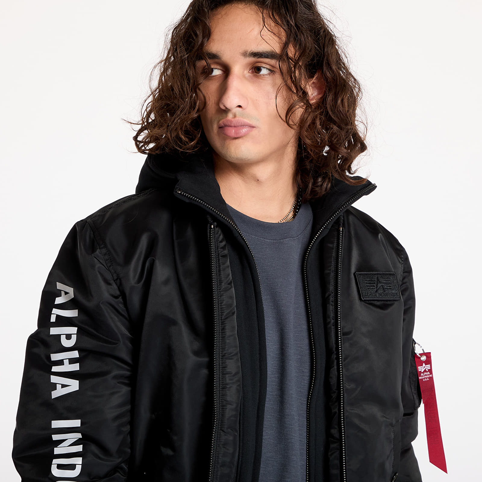 Men's jackets Alpha Industries MA-1 D-Tec SE Black/ Reflective