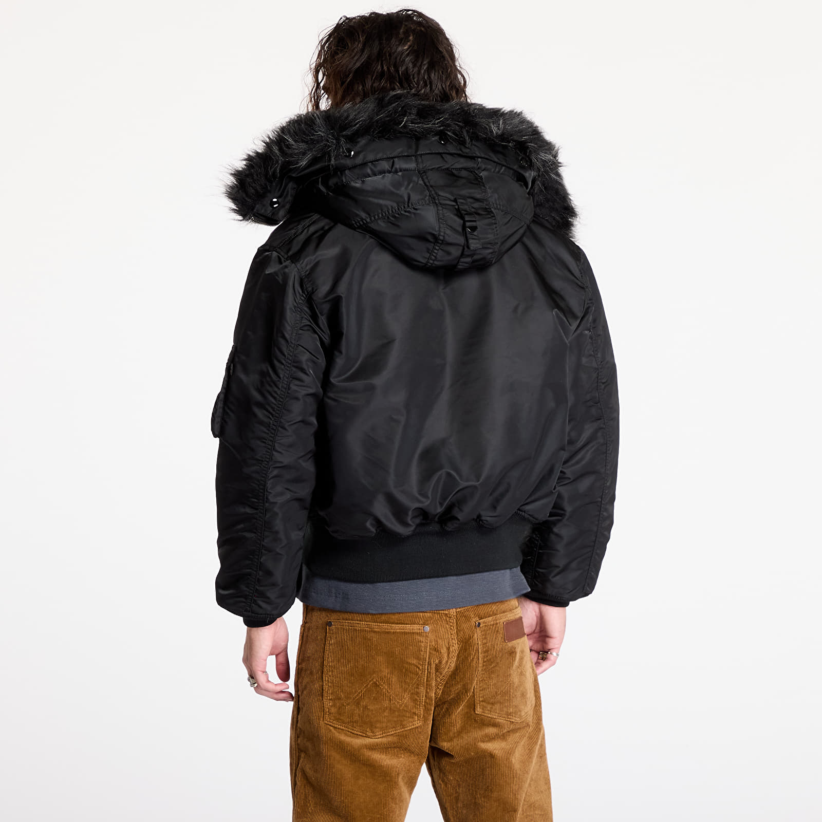 Moške jakne Alpha Industries 45P Hooded Black/ Black
