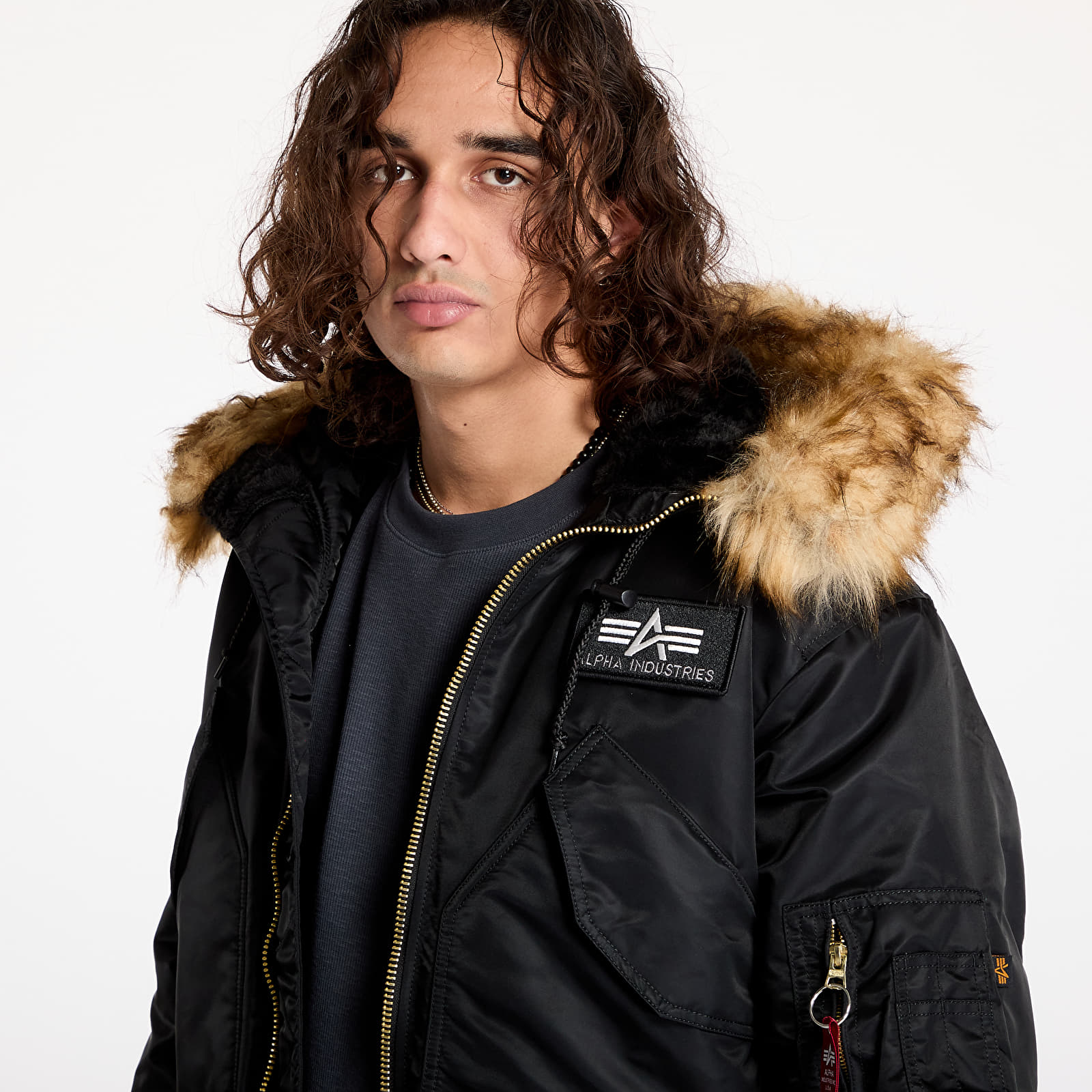 Мъжки якета Alpha Industries 45P Hooded Black
