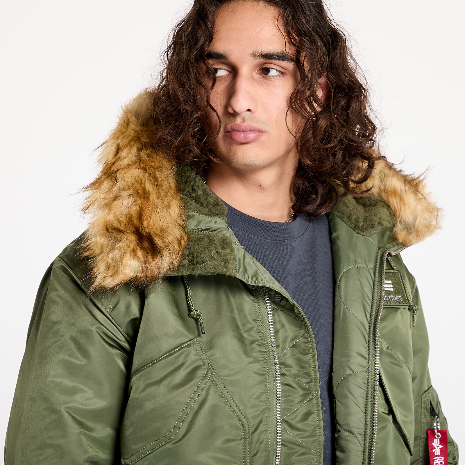 Jachete pentru bărbați Alpha Industries 45P Hooded Sage-Green