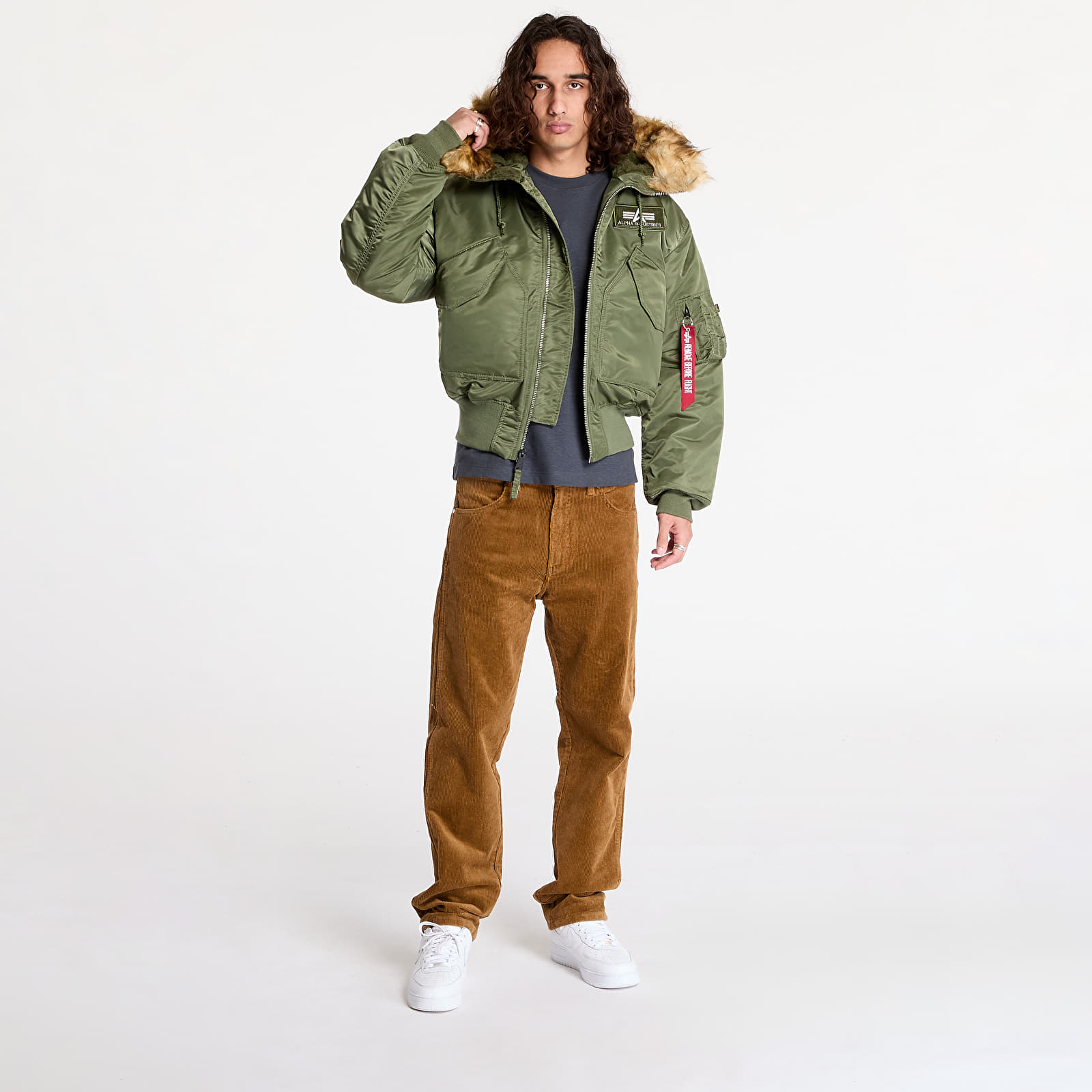 Men's jackets Alpha Industries 45P Hooded Sage-Green