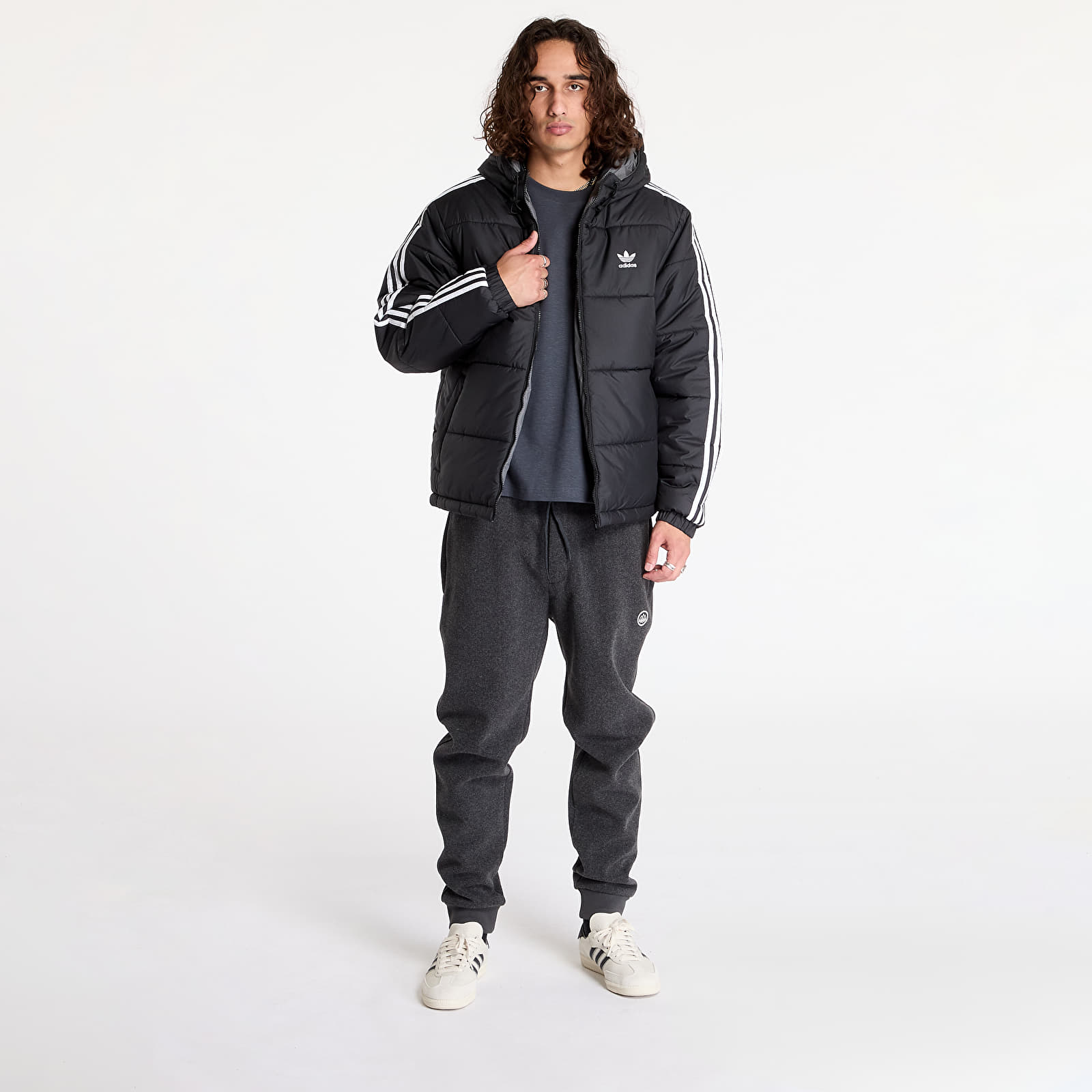 Jakker for menn adidas Adicolor Reversible Jacket Black/ Grey Four