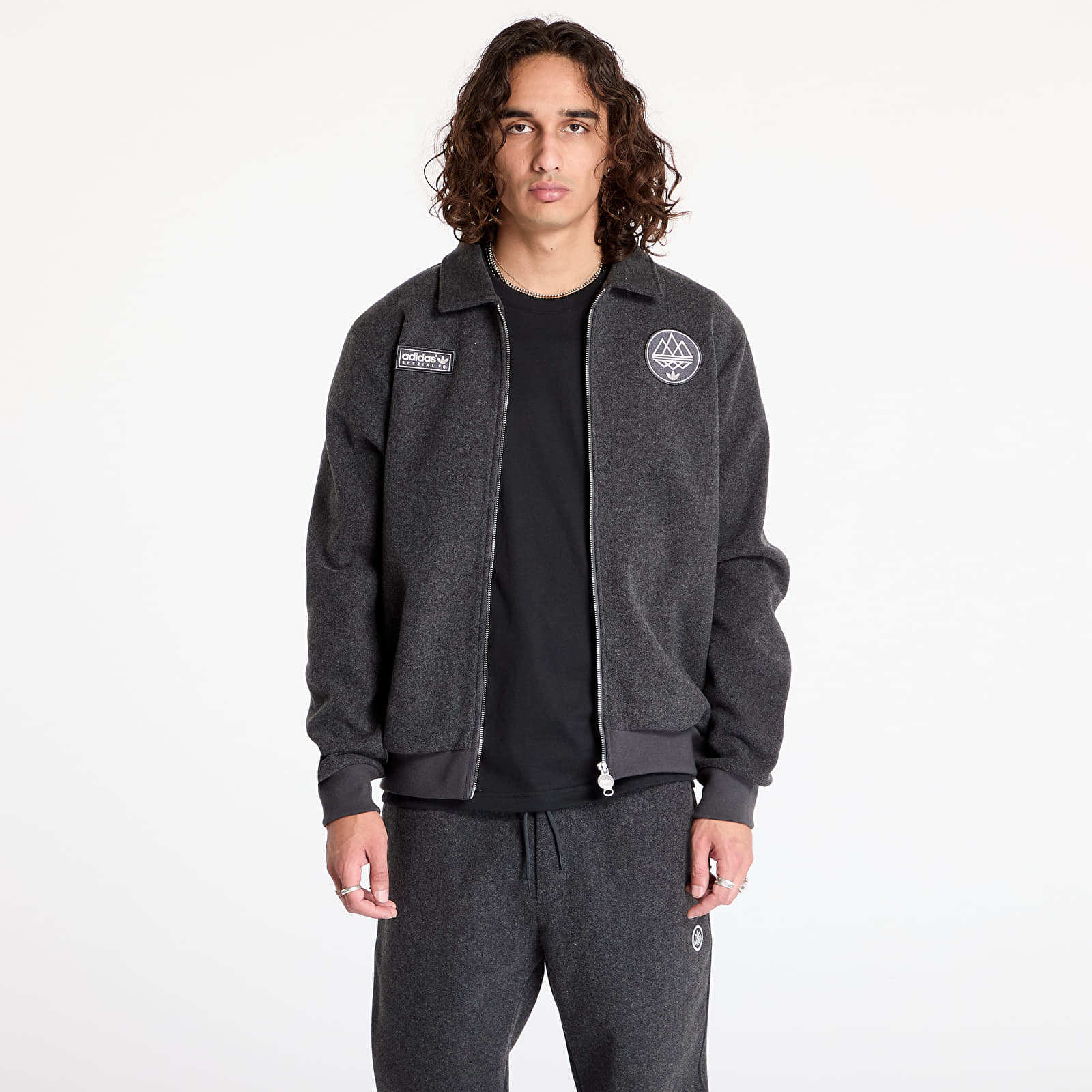 Kurtki adidas Spezial Fleece Track Top Dark Grey Heather