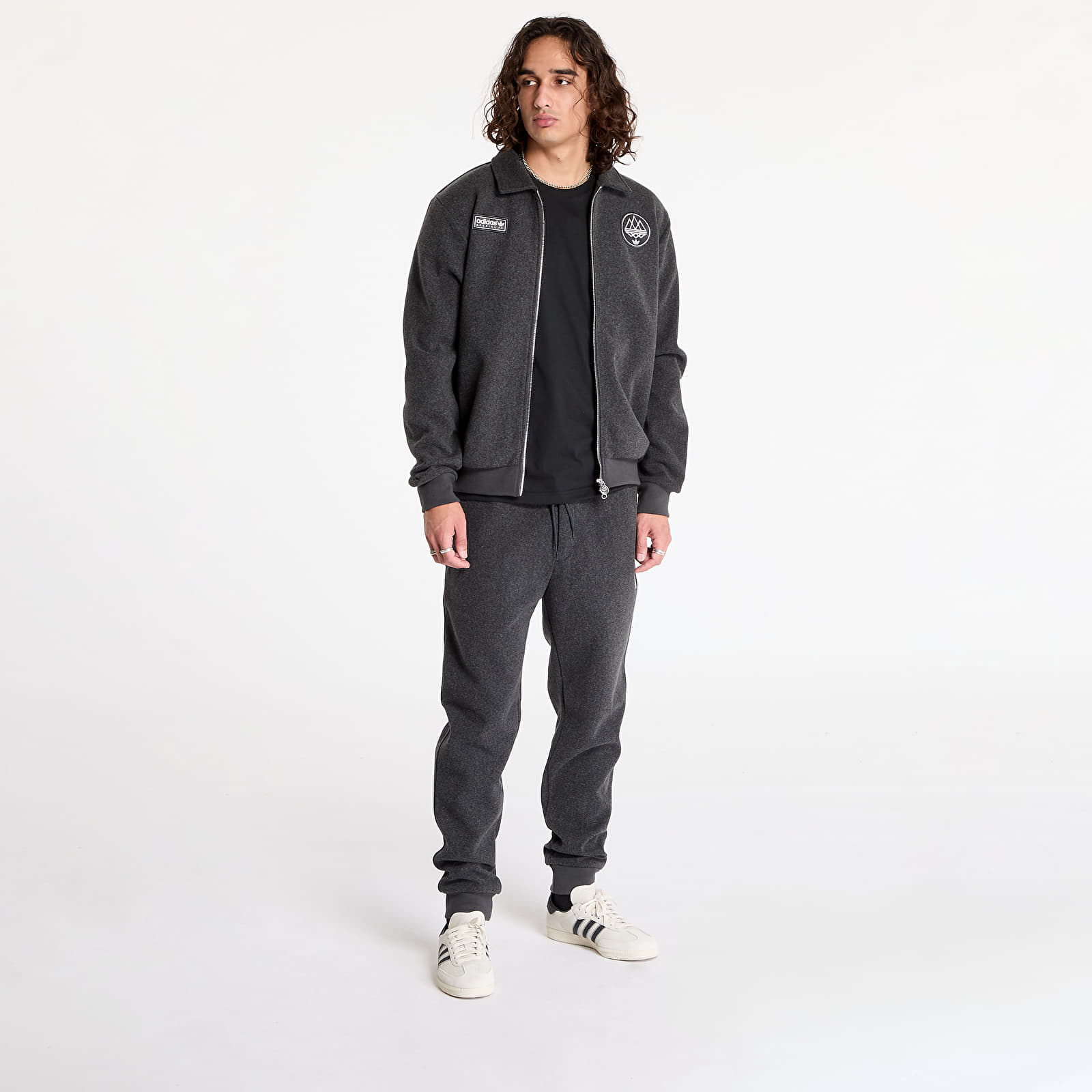 Kurtki adidas Spezial Fleece Track Top Dark Grey Heather