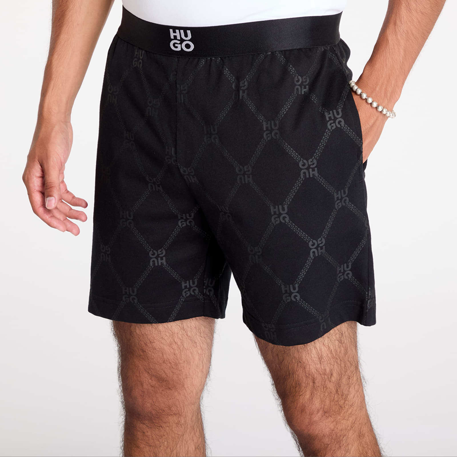 Szorty Hugo Boss Chain Monogram Short Black