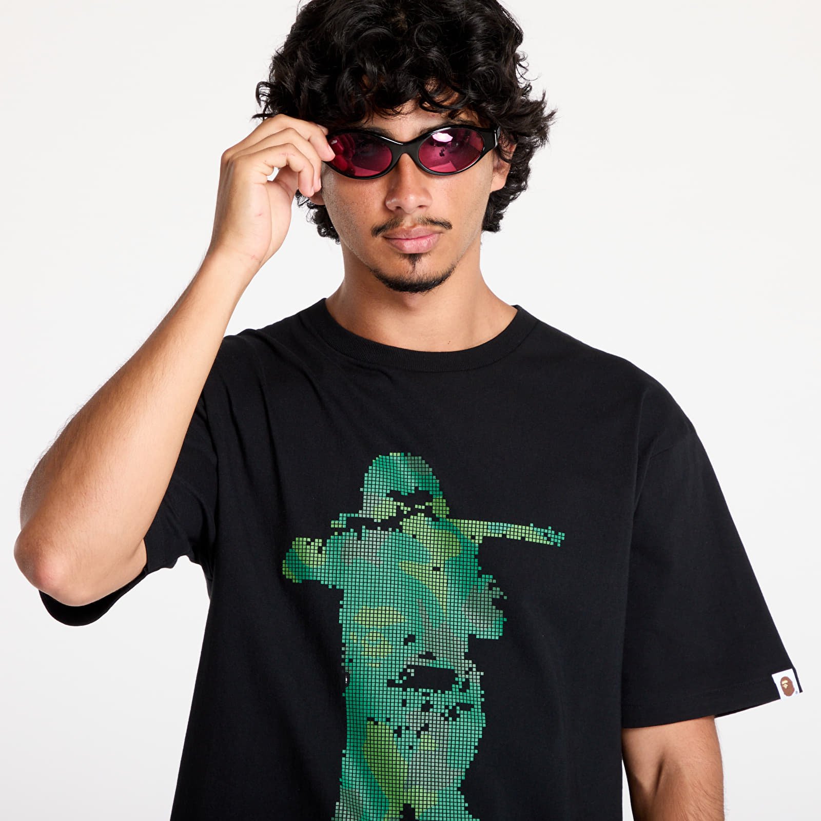 Trička A BATHING APE Bitmap Soldier Tee M Black