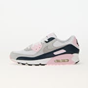 Nike Air Max 90 White/ Wolf Grey-Pink Foam -Armory Navy