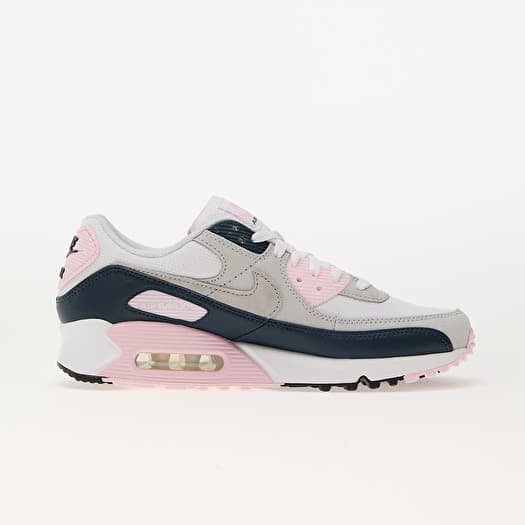 Men s shoes Nike Air Max 90 White Wolf Grey Pink Foam Armory Navy Footshop