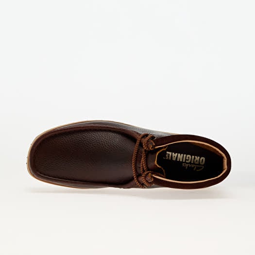 Herren Sneaker und Schuhe Clarks Originals Wallabee Scout Dark Tan Lea Footshop