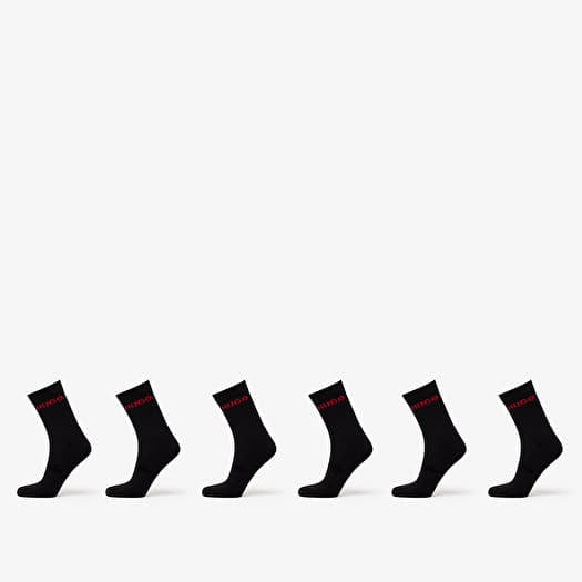 Hugo Boss Rib Logo Sock 6-Pack Black