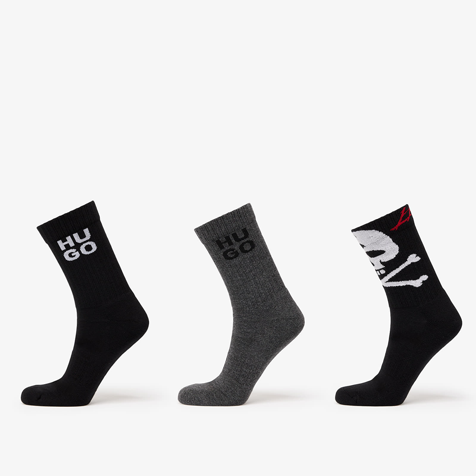 Hugo Boss Rib Skull Sock 3-Pack Multicolor