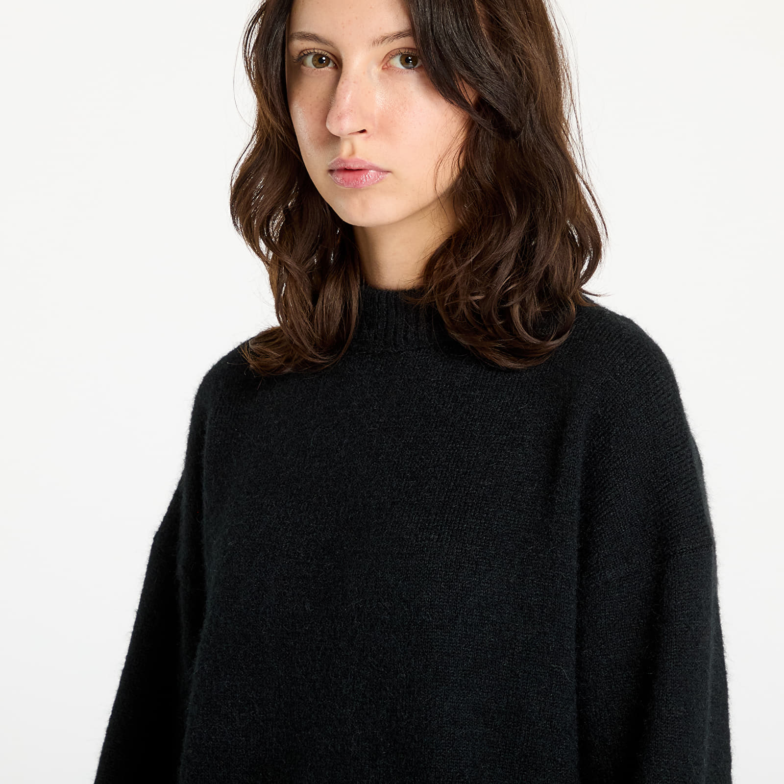 Svetry Calvin Klein Jeans Textured Loose Sweater Black