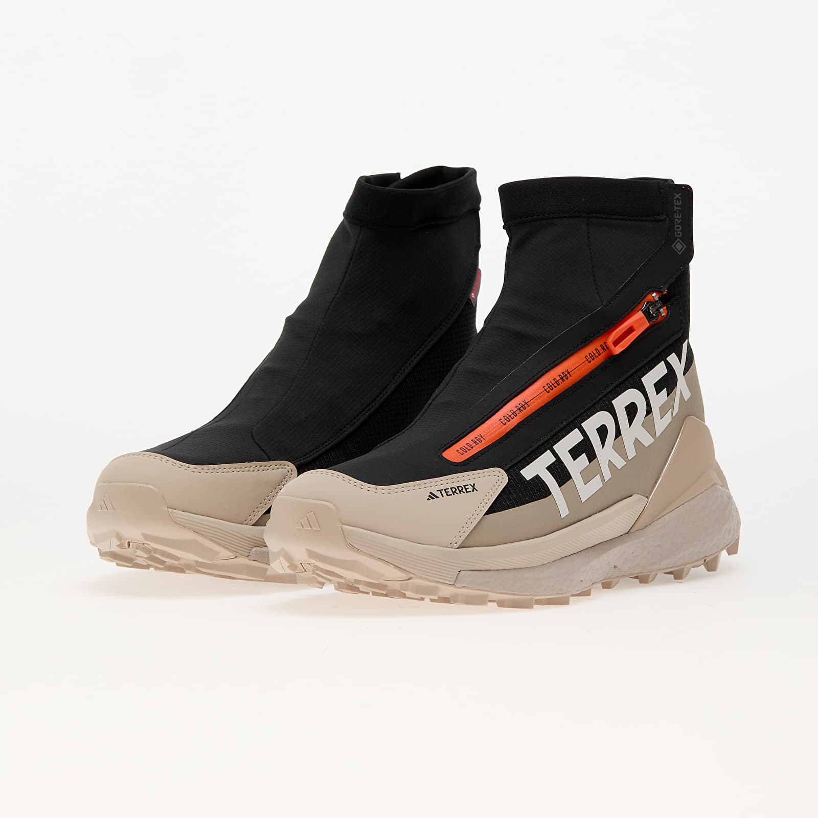 Pánské tenisky a boty adidas Terrex Free Hiker 2 C.Rdy GTX Wonder Beige/ Core Black/ Semi Impact Orange
