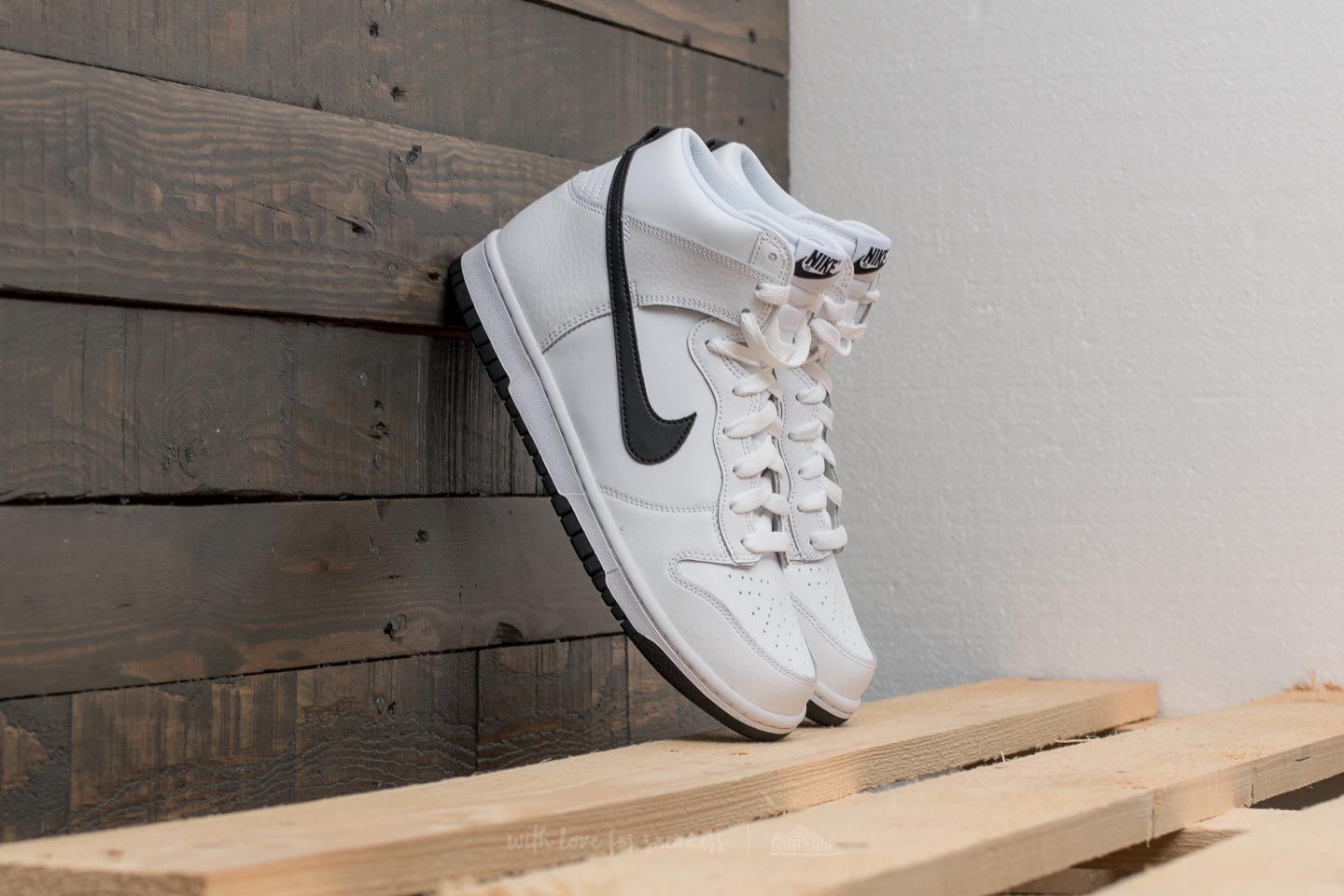 Încălțăminte și sneakerși pentru bărbați Nike Dunk High White/ Black