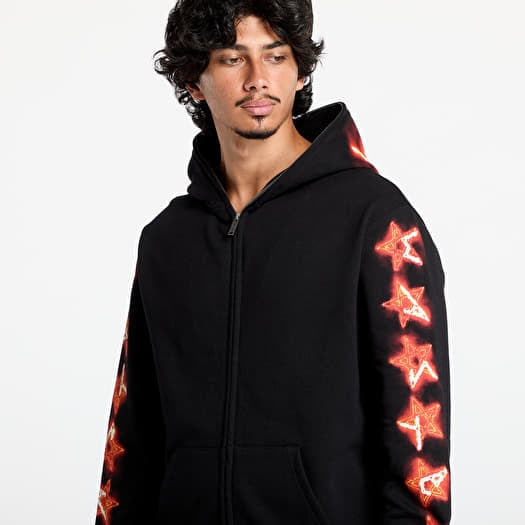 Hoodies fur Manner Wasted Paris Surt Hoodie Full Zip Black Footshop