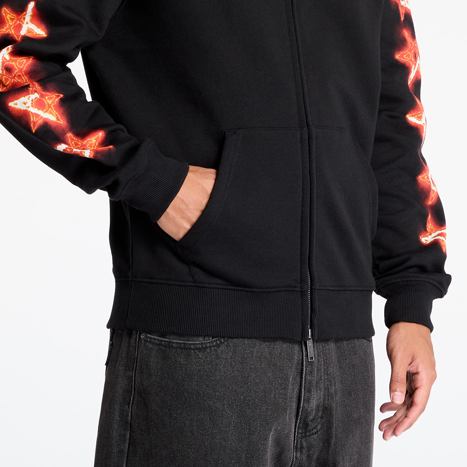 Hanorace pentru bărbați Wasted Paris Surt Hoodie Full Zip Black