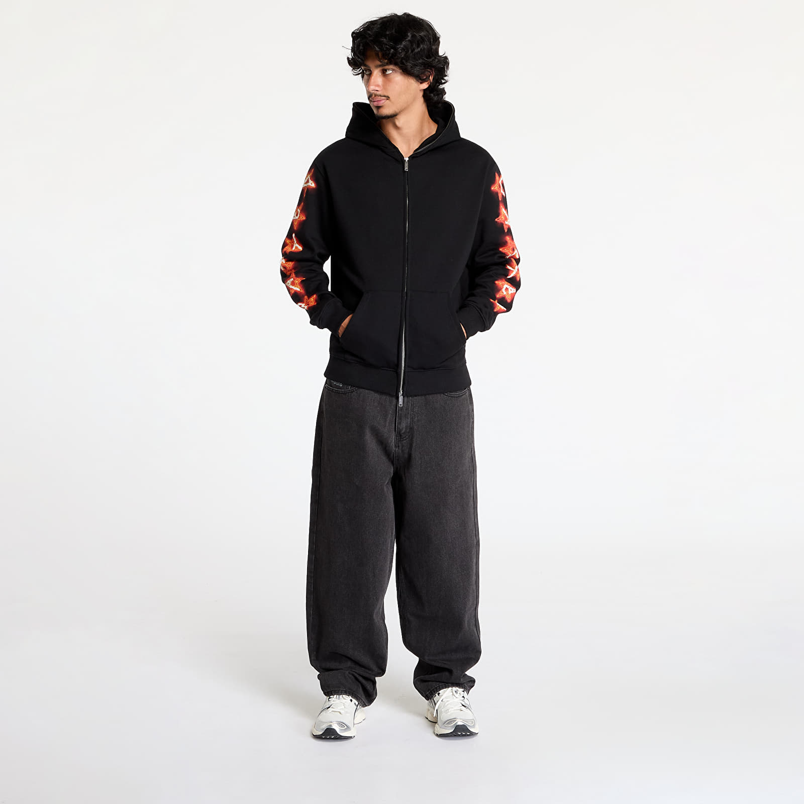 Hanorace pentru bărbați Wasted Paris Surt Hoodie Full Zip Black
