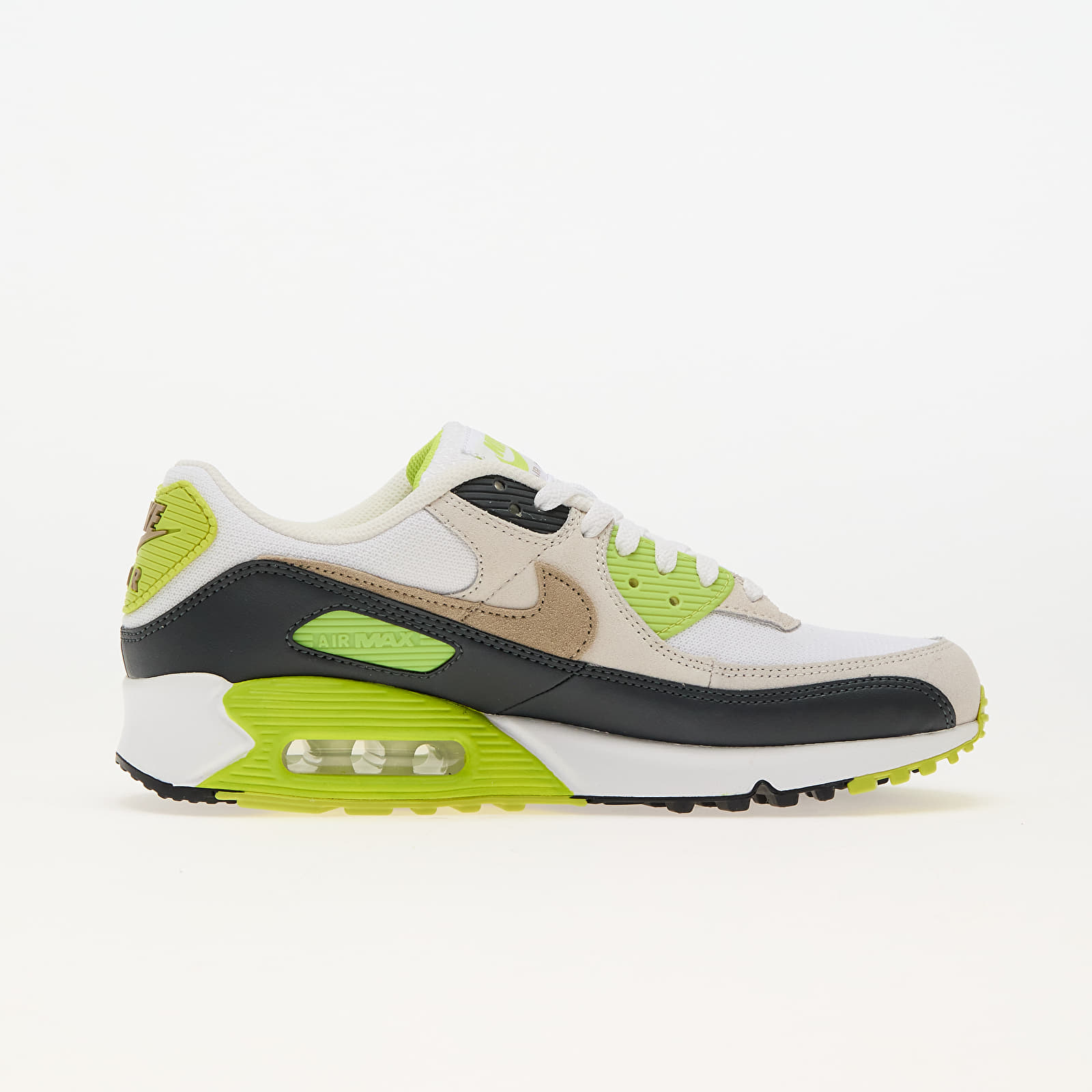 Pánske tenisky a topánky Nike Air Max 90 White/ Khaki-Cyber-Dk Smoke Grey
